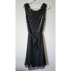 Elegant Black Sequin Dress